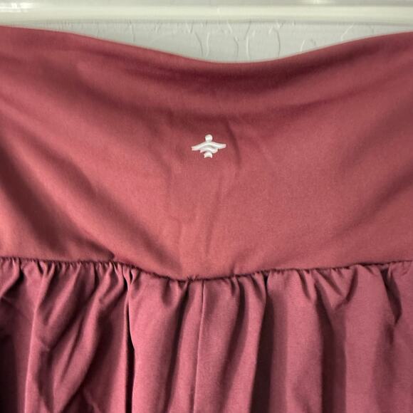 Halara Breezeful High Waisted Crossover Pocket Quick Dry Capri Pants, Burgundy L - Picture 5 of 6